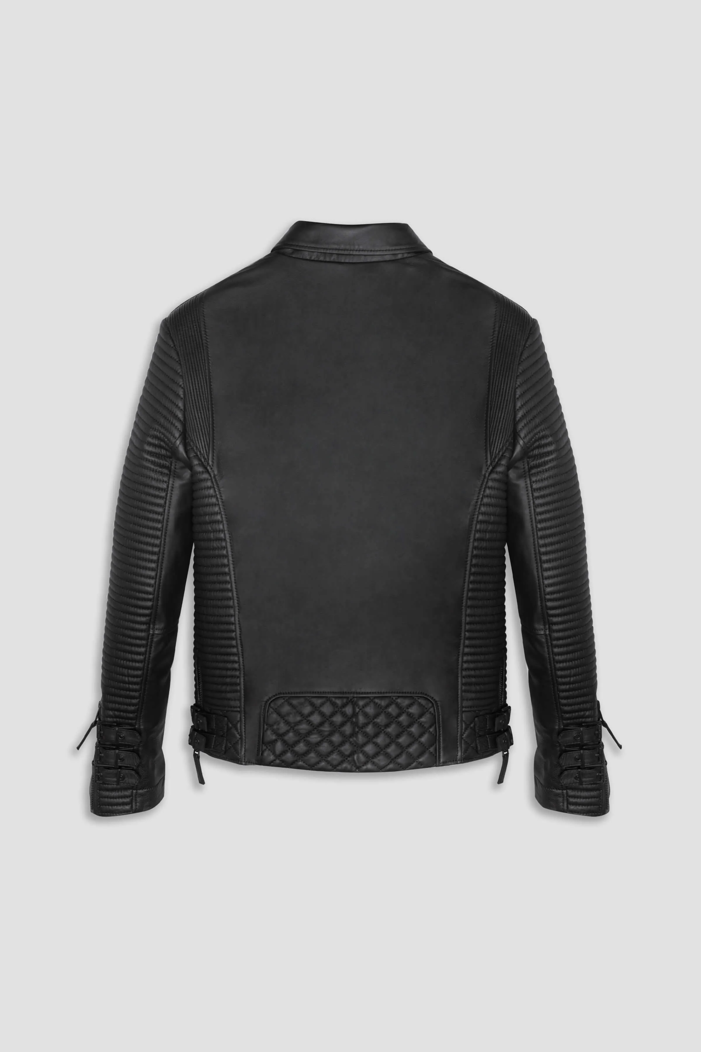 Alexander 3.0 Tall: Matte Black Hardware Leather Jacket (Man) sold by Boda Skins product image thumbnail 2