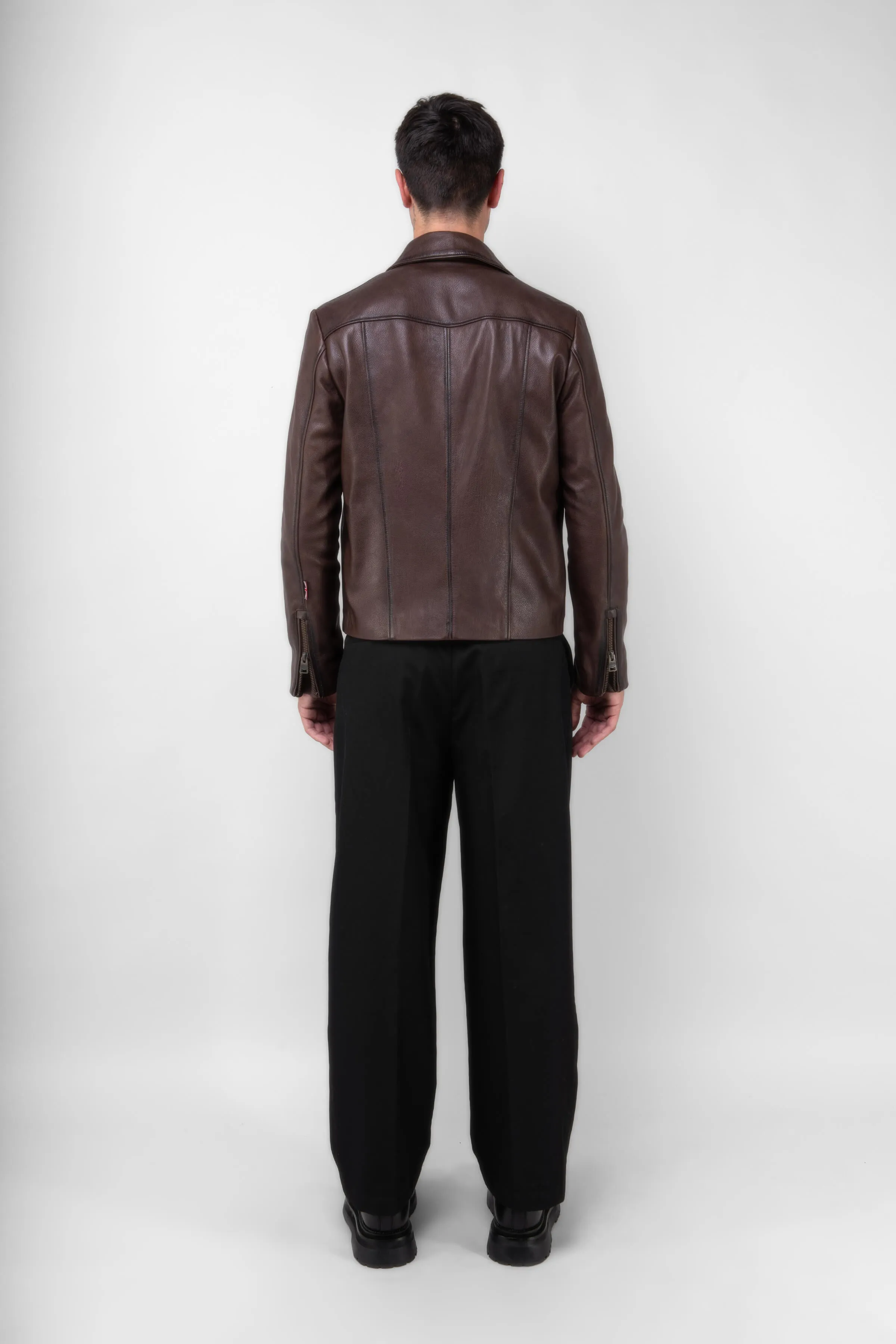Hendrix: Vintage Brown Leather Jacket Tall sold by Boda Skins product image thumbnail 5