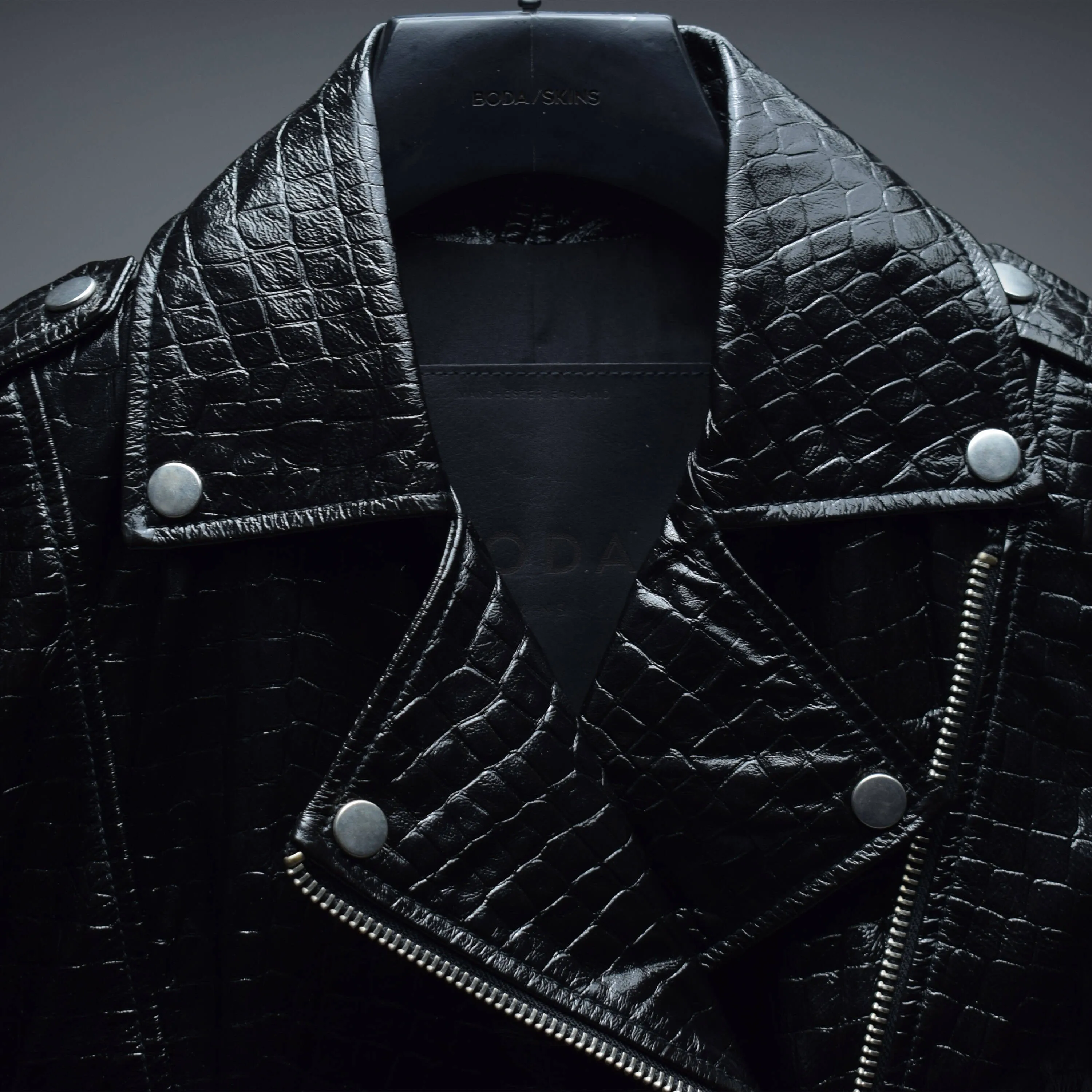 Cropped Crocodile Effect Biker / Womens / S / Excellent sold by Boda Skins product image thumbnail 3