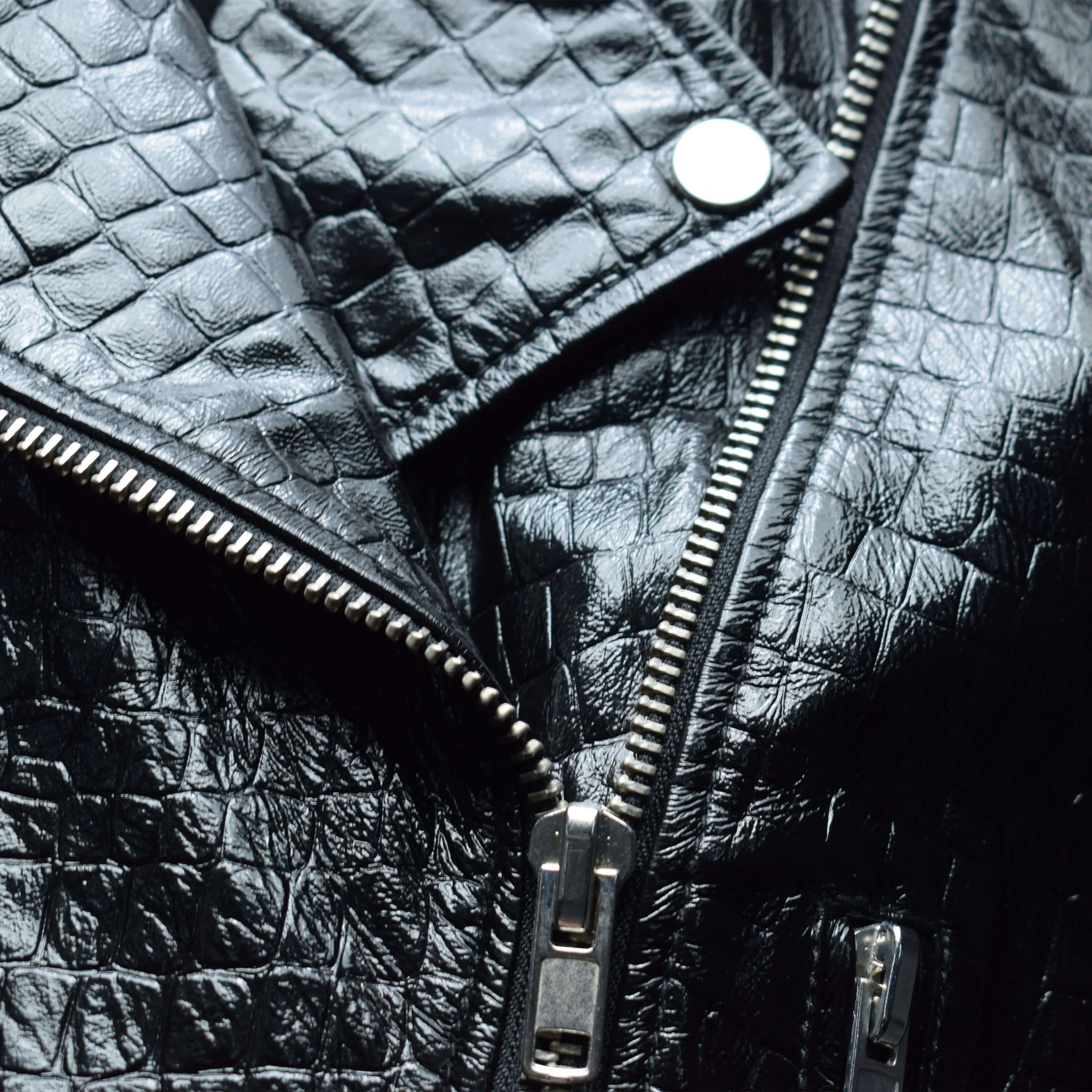 Cropped Crocodile Effect Biker / Womens / S / Excellent sold by Boda Skins product image thumbnail 4