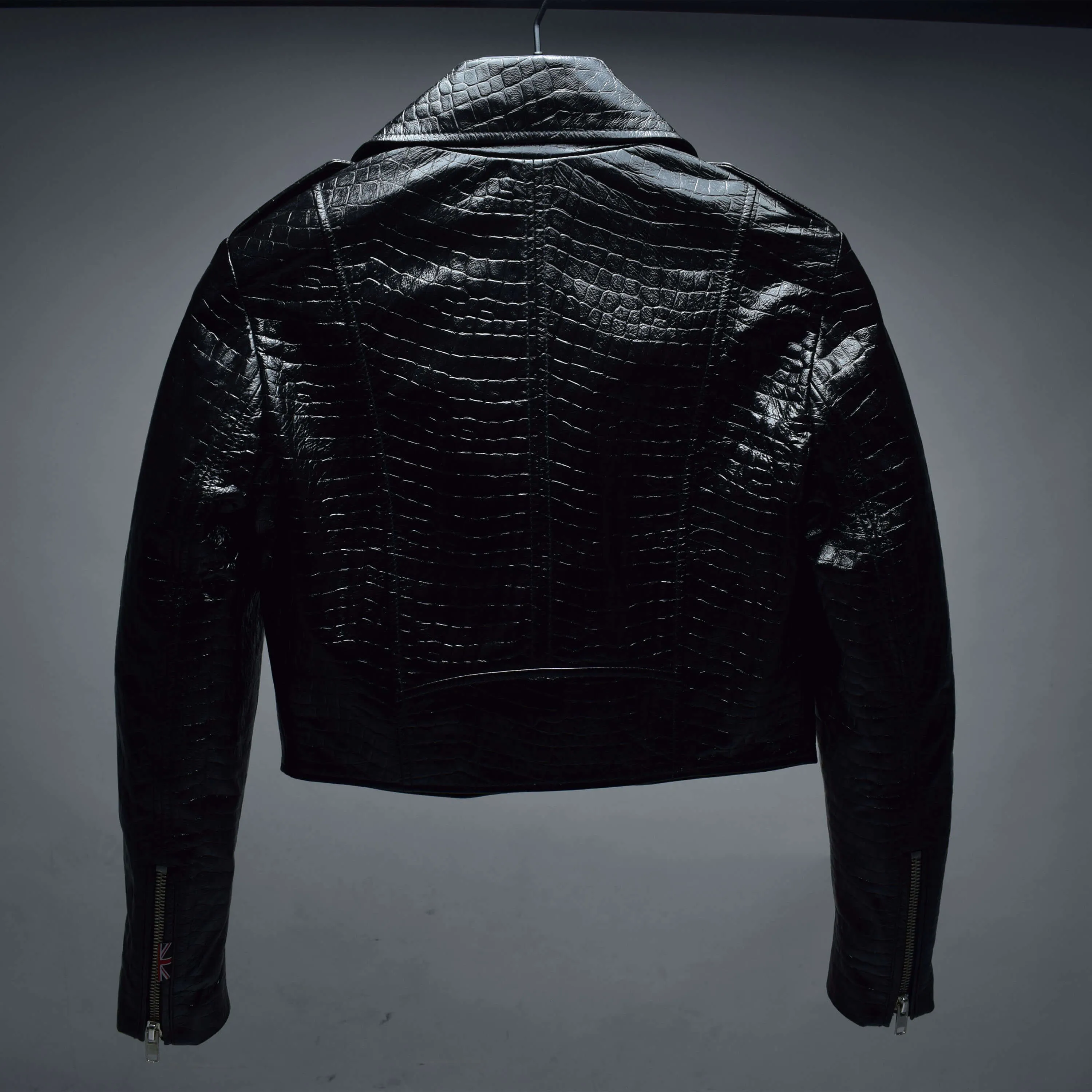Cropped Crocodile Effect Biker / Womens / S / Excellent sold by Boda Skins product image thumbnail 2