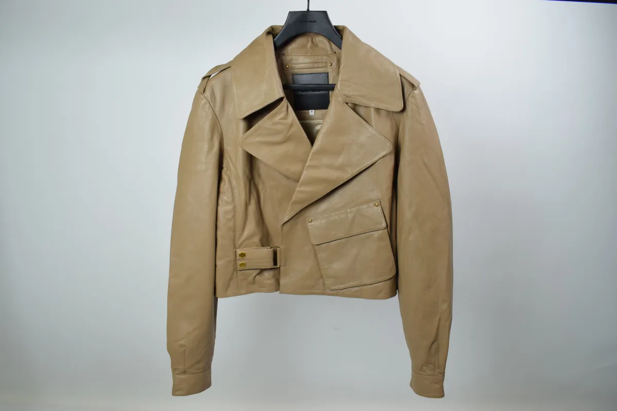 Cropped Sand Blouson Tall: Gold Hardware / Womens / M Tall / Used sold by Boda Skins