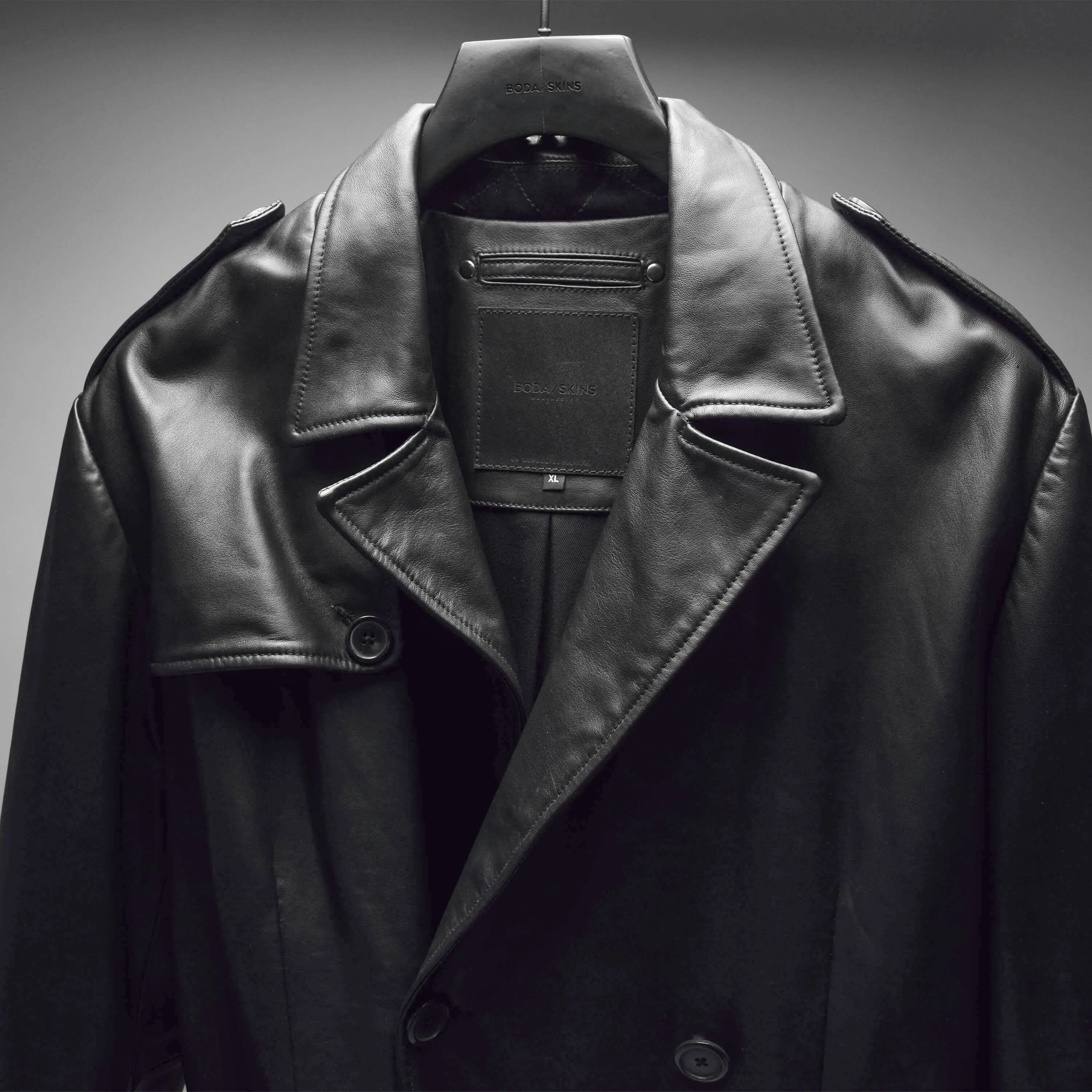 Leather Trench Sample / Mens / XL / Excellent sold by Boda Skins product image thumbnail 4