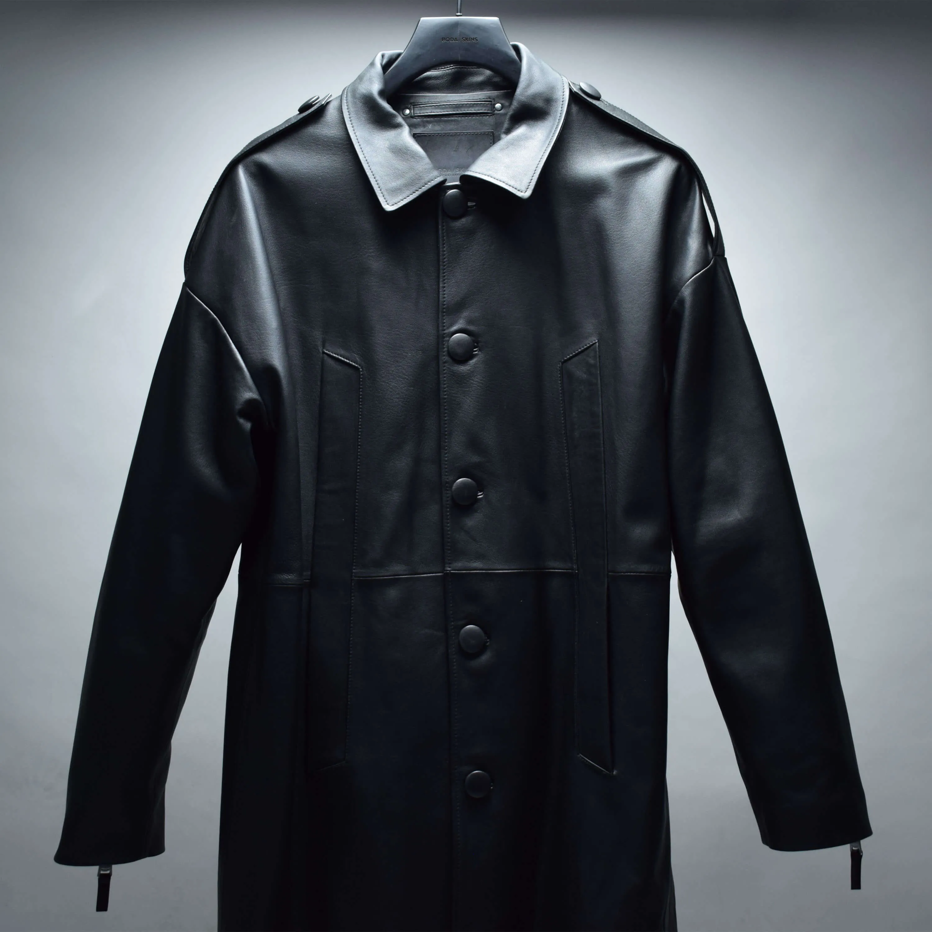 Leather Trench Sample / Mens / M / Excellent sold by Boda Skins