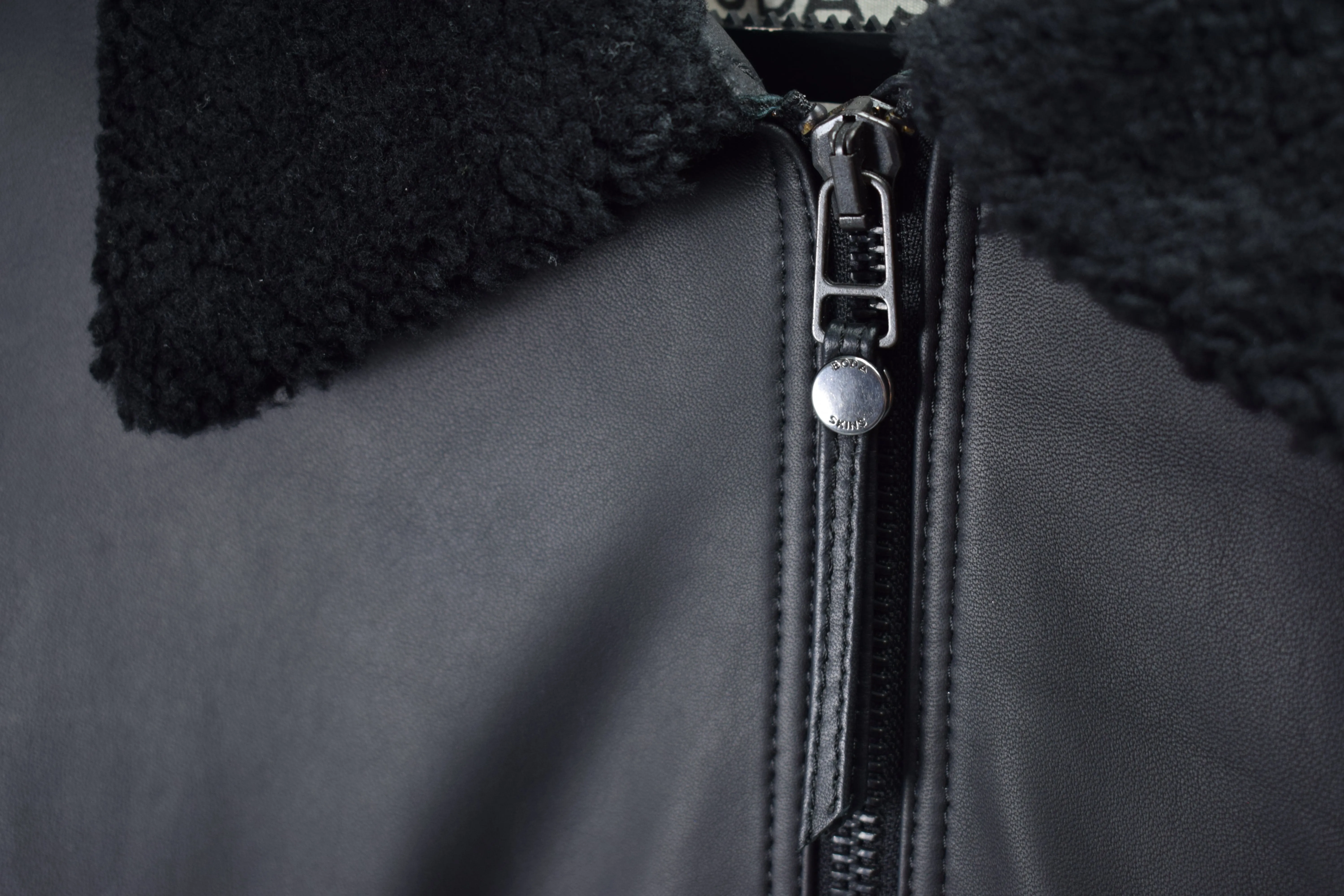 Aviator Bomber Black Shearling / Mens / Multiple sizes / Excellent sold by Boda Skins product image thumbnail 3