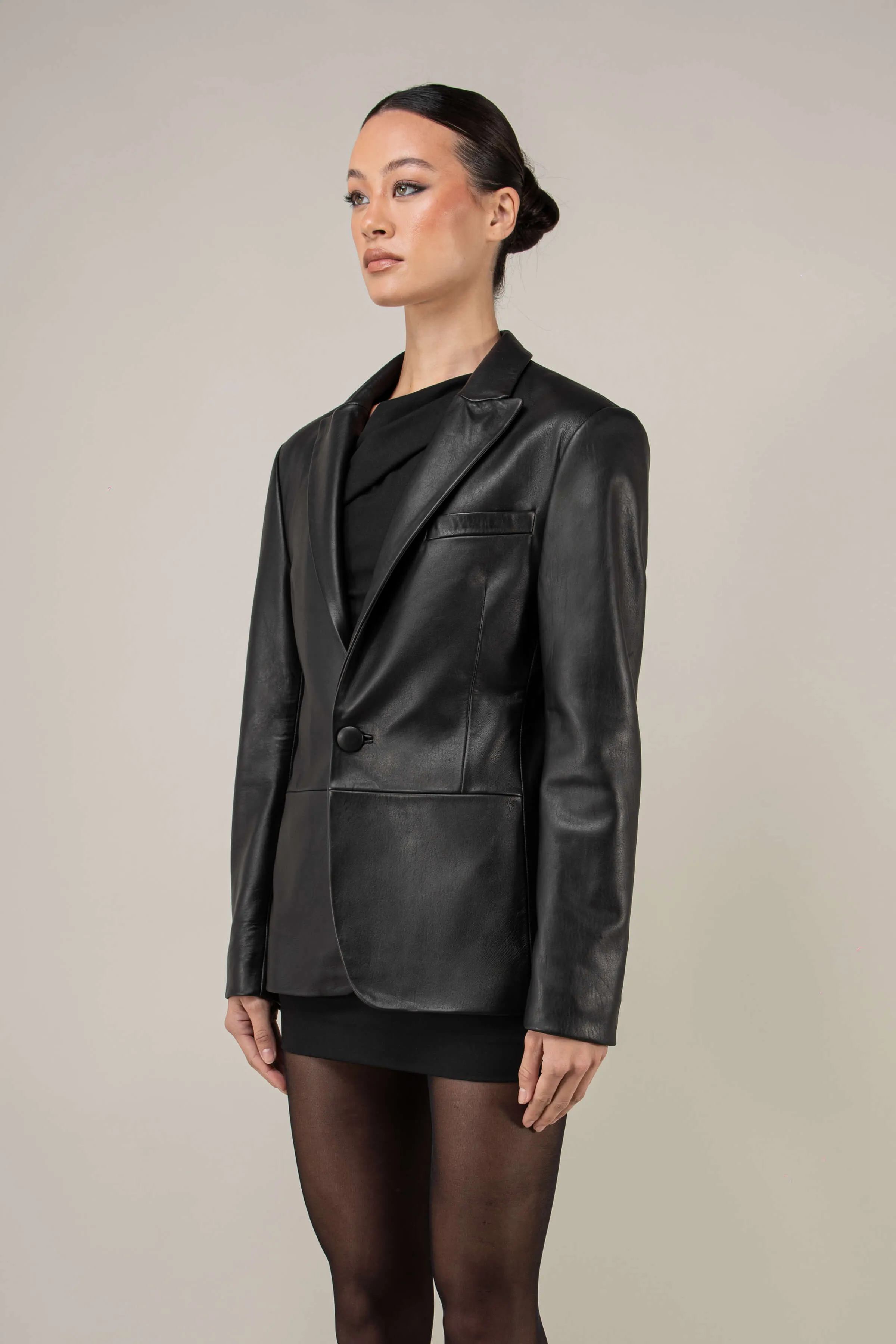 Relaxed Leather Blazer sold by Boda Skins