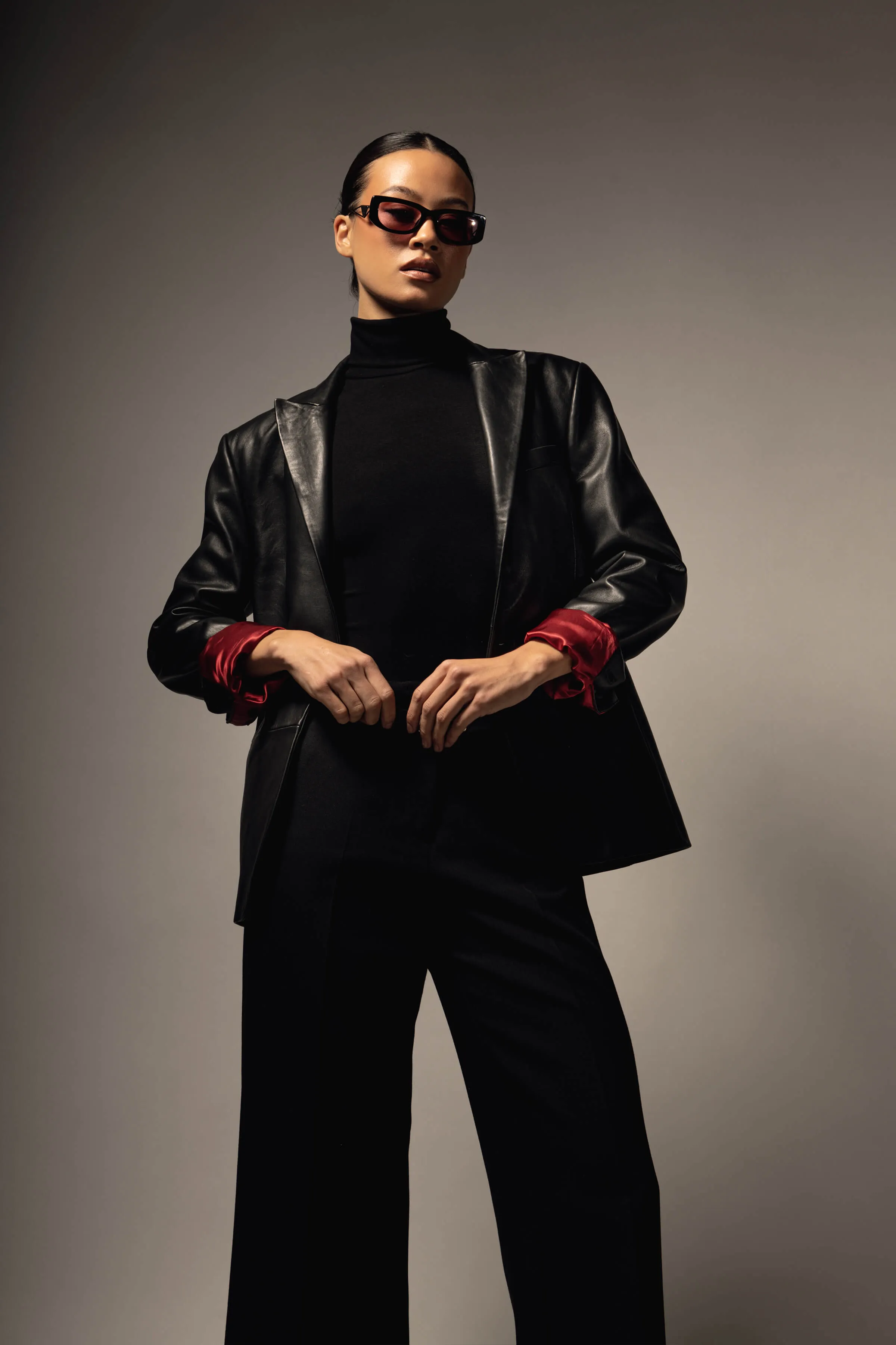 Relaxed Leather Blazer sold by Boda Skins product image thumbnail 5