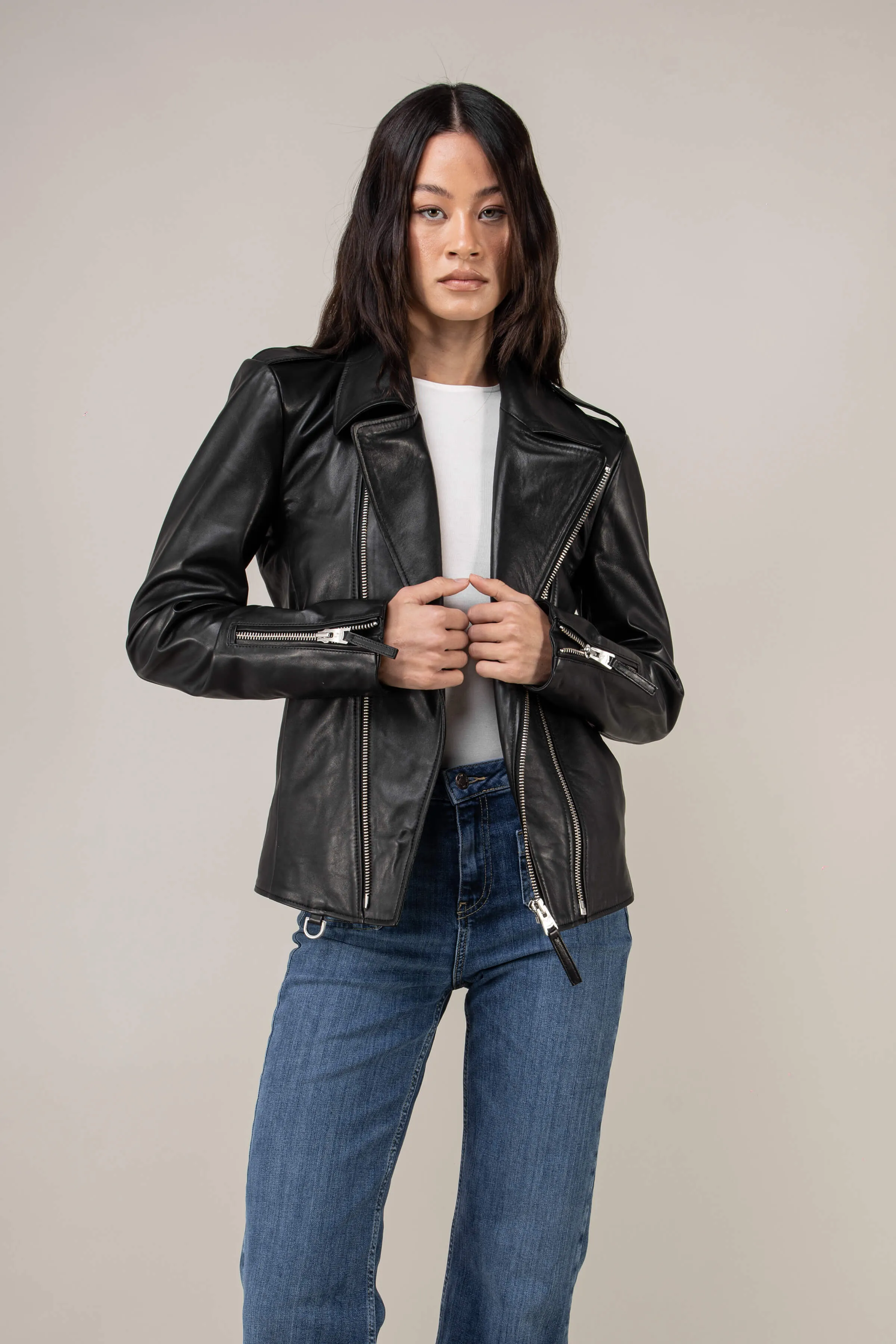 Outrider Leather Jacket (Woman) sold by Boda Skins