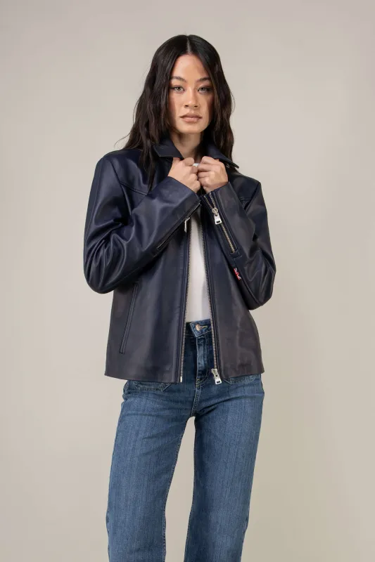 Hendrix: Royal Navy Leather Jacket (Woman) made by Boda Skins