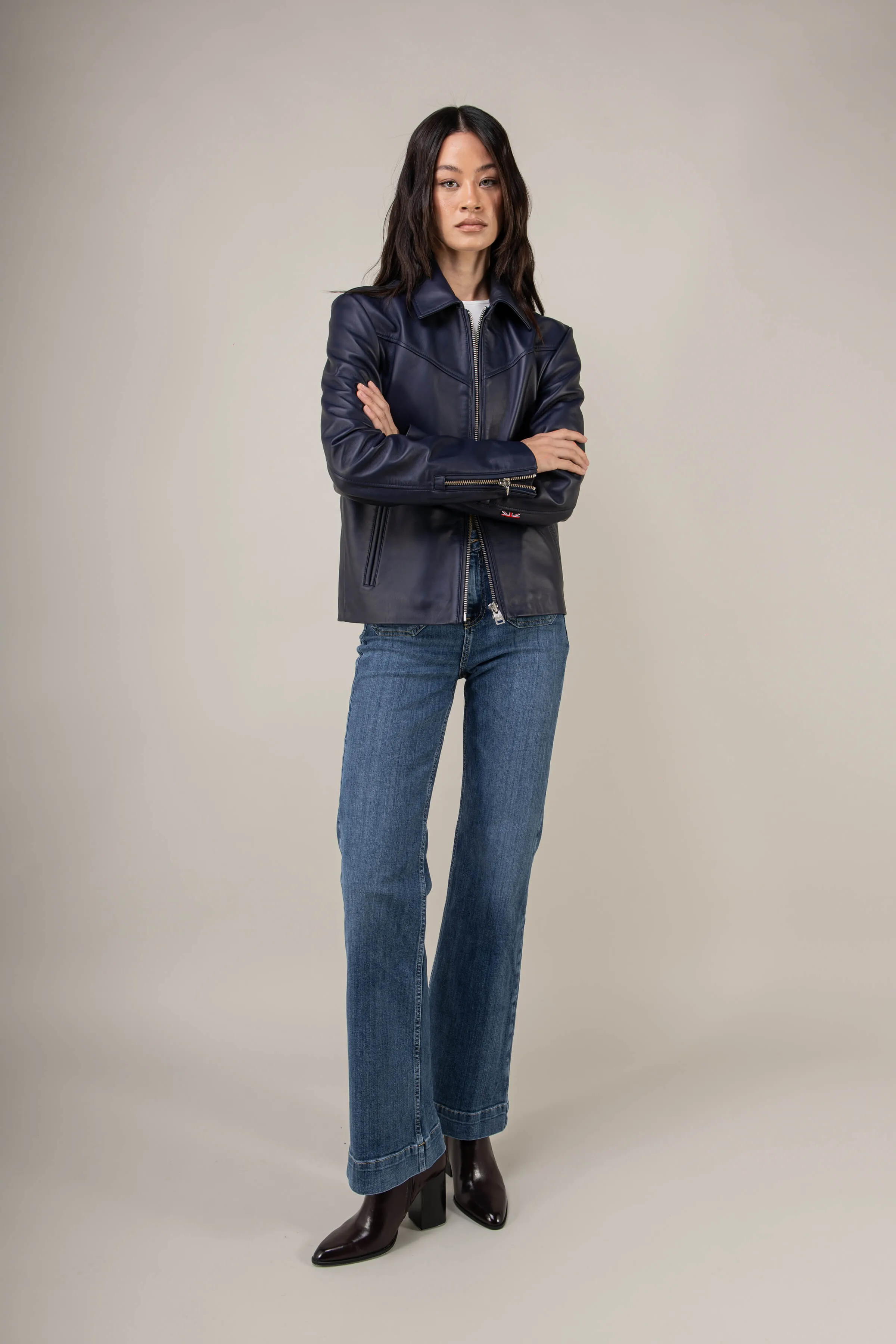 Hendrix: Royal Navy Leather Jacket (Woman) sold by Boda Skins product image thumbnail 3