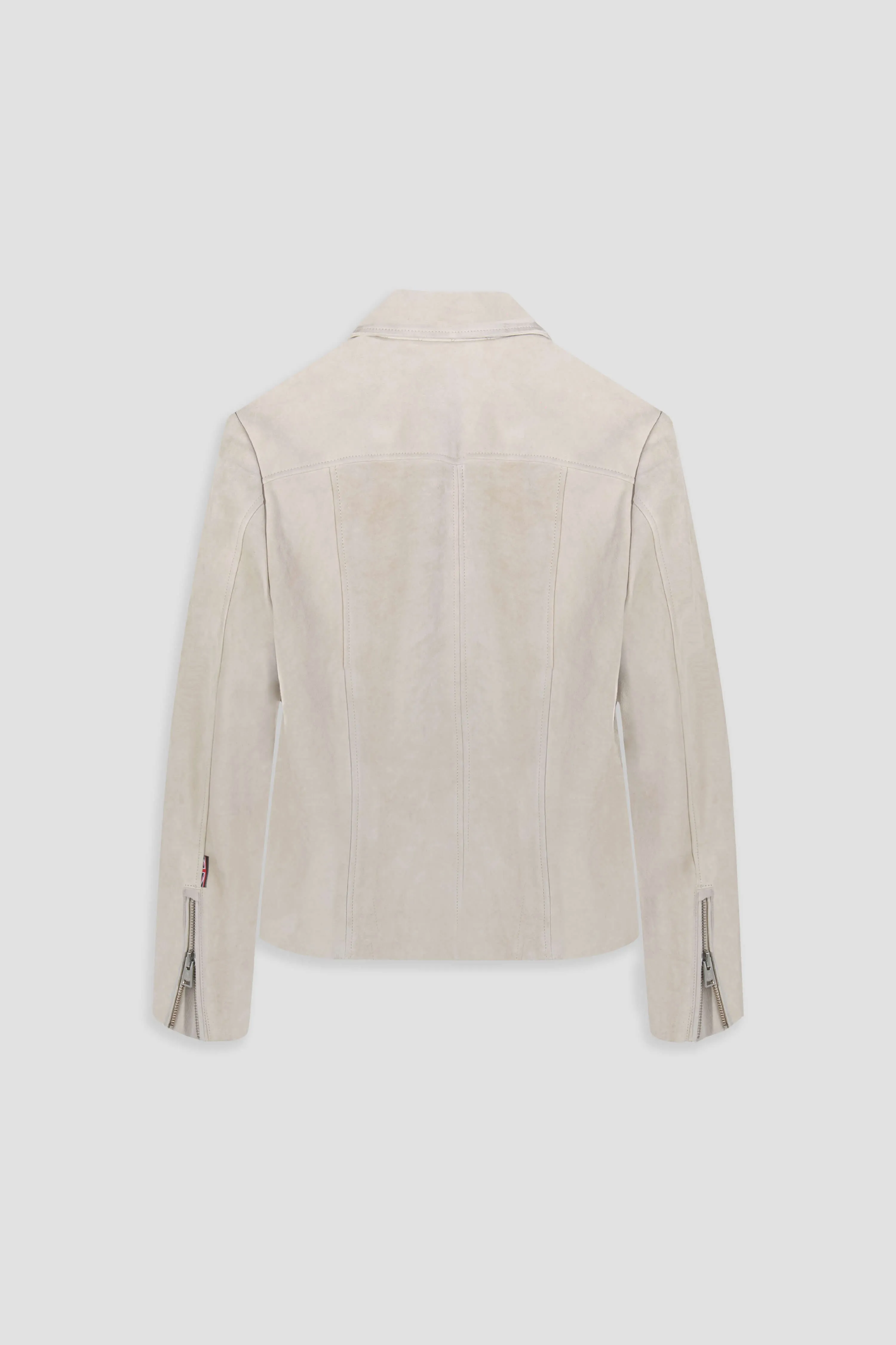 Hendrix: Sandstone Suede Leather Jacket (Woman) sold by Boda Skins product image thumbnail 4