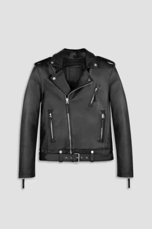 Voyager Tall: Biker Protection Leather Jacket (Man) sold by Boda Skins