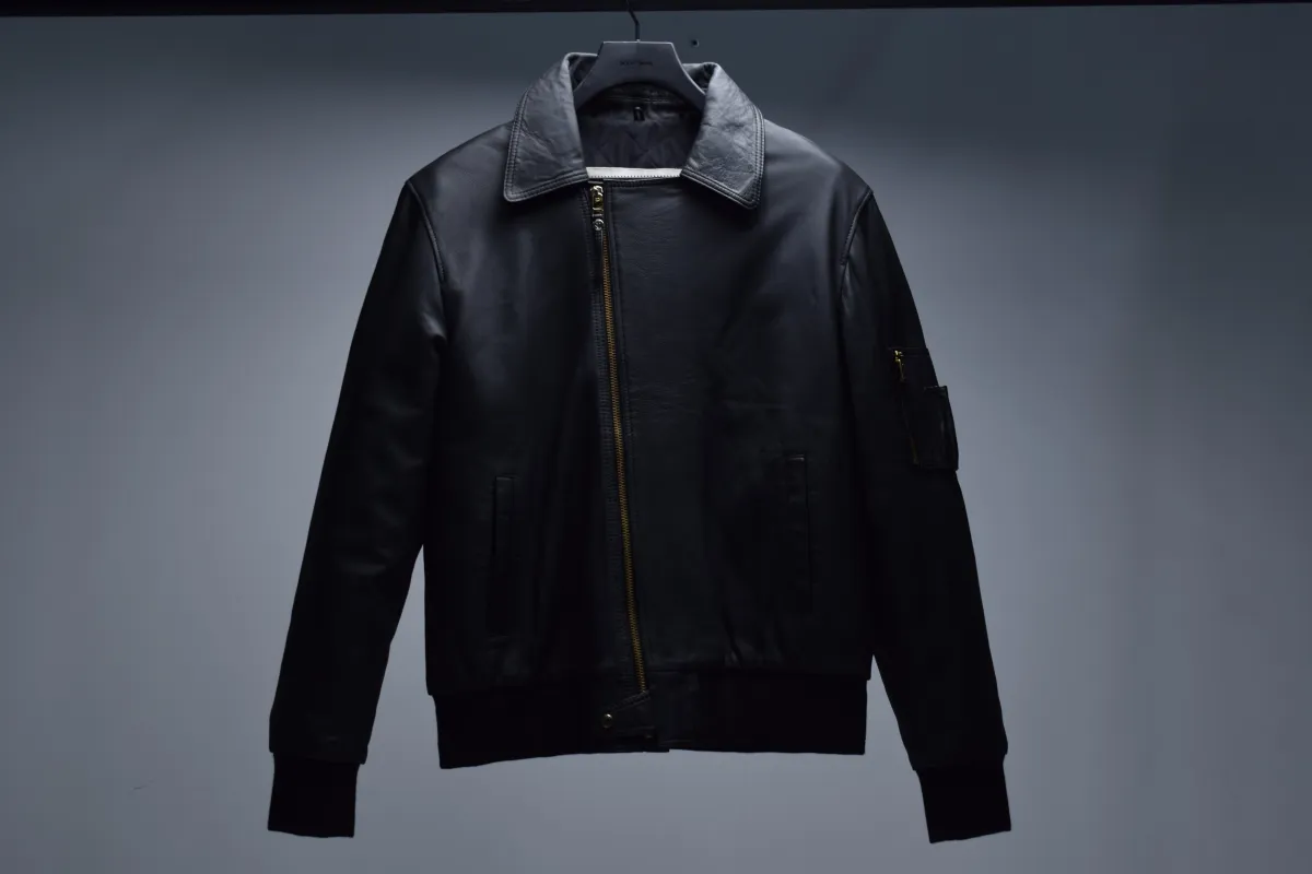 Aviator Bomber Gold Hardware / Mens / XXXL / Excellent sold by Boda Skins