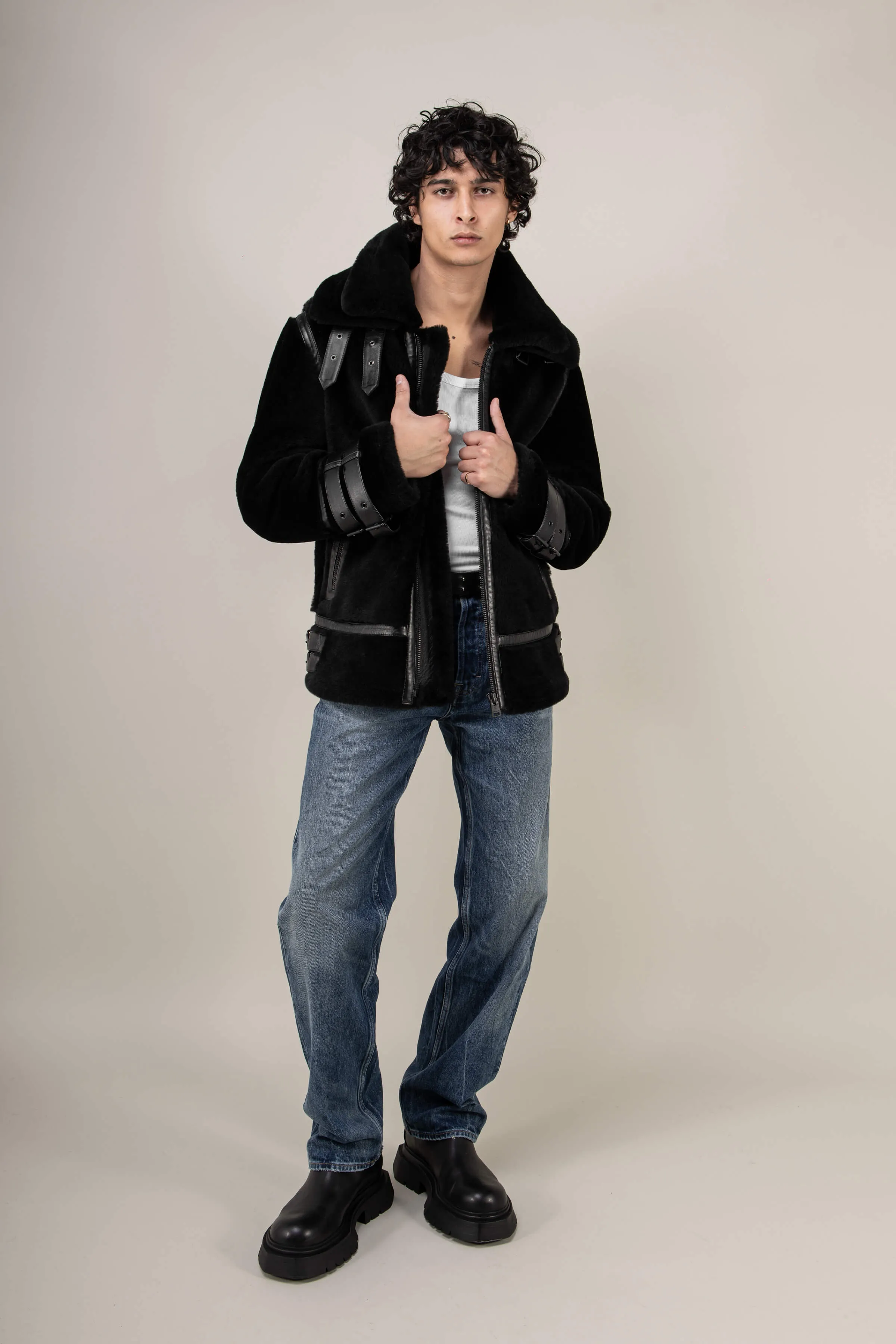 Polar 3.0: Noir Shearling Jacket (Man) sold by Boda Skins product image thumbnail 5