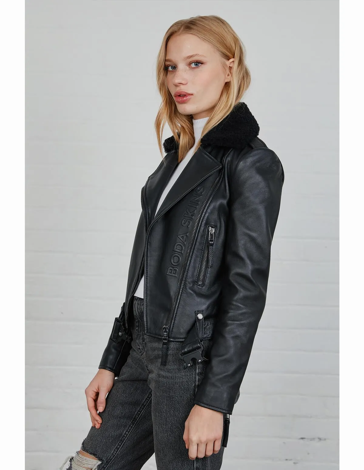 Premium Classic Biker: Winter Shearling Jacket sold by Boda Skins product image thumbnail 5