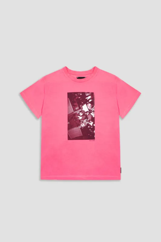'88 Ravers Organic Cotton T-shirt: Washed Acid Pink sold by Boda Skins