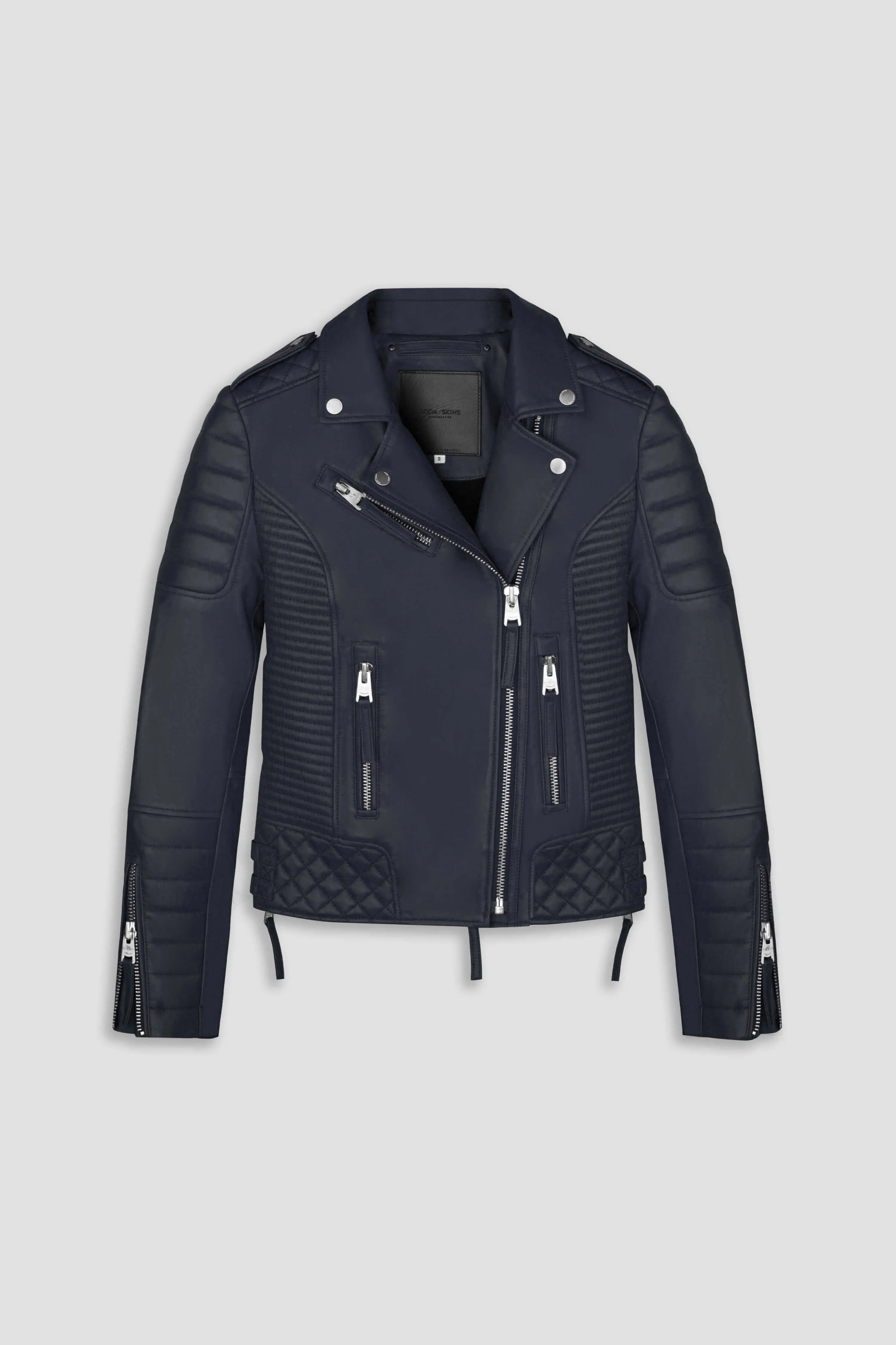 Kay Michaels 3.0: Royal Navy Leather Jacket (Woman) sold by Boda Skins