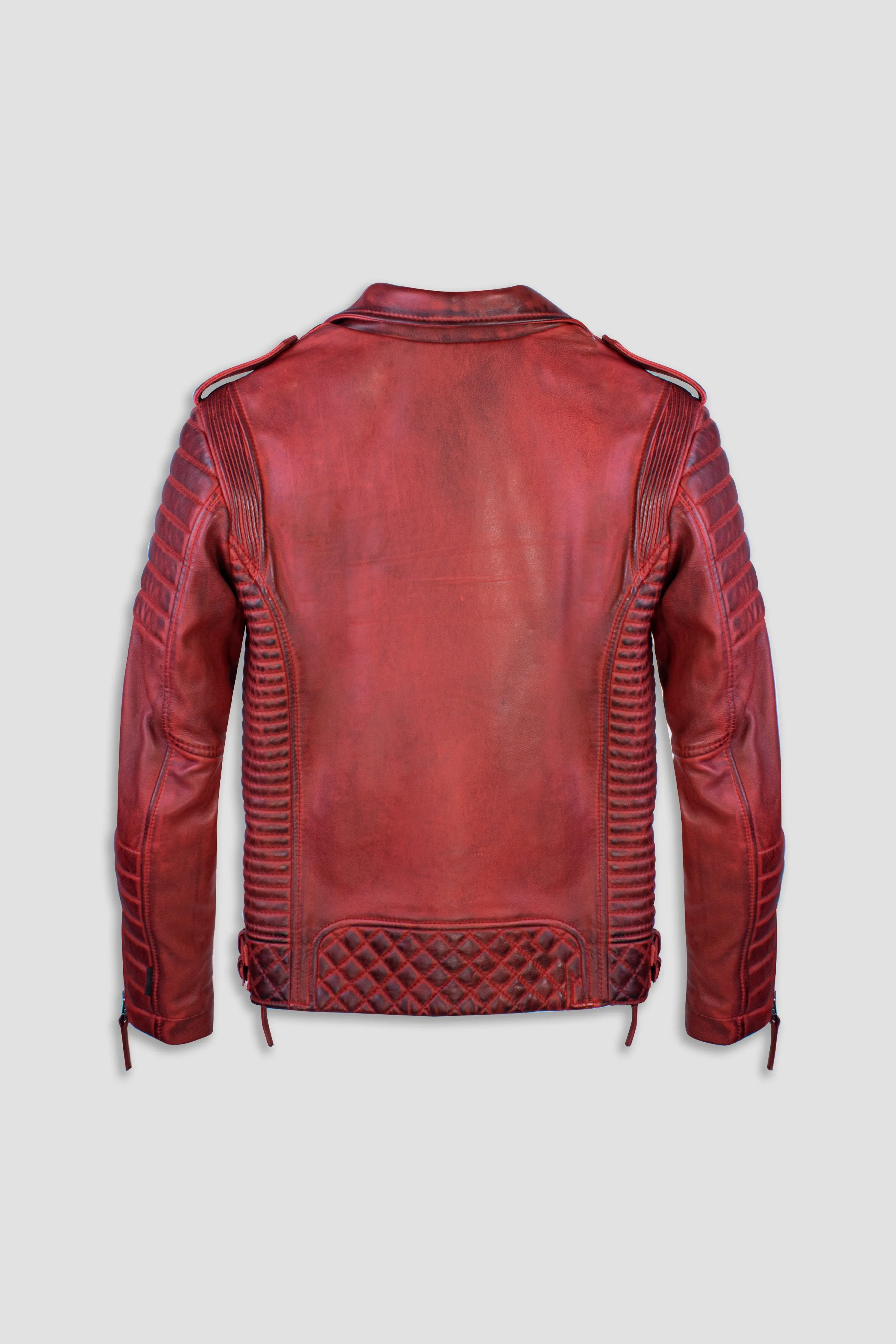 Kay Michaels Tall: Biker Protection Burnt Red Leather Jacket (Man) sold by Boda Skins product image thumbnail 3