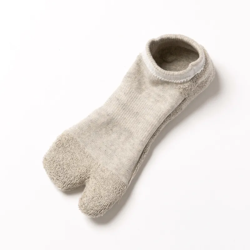 NODAL Raffy Cotton Tabi Ankle Sock 3-Pack - Oatmeal & Grey | Japan-Made made by Arvin Goods