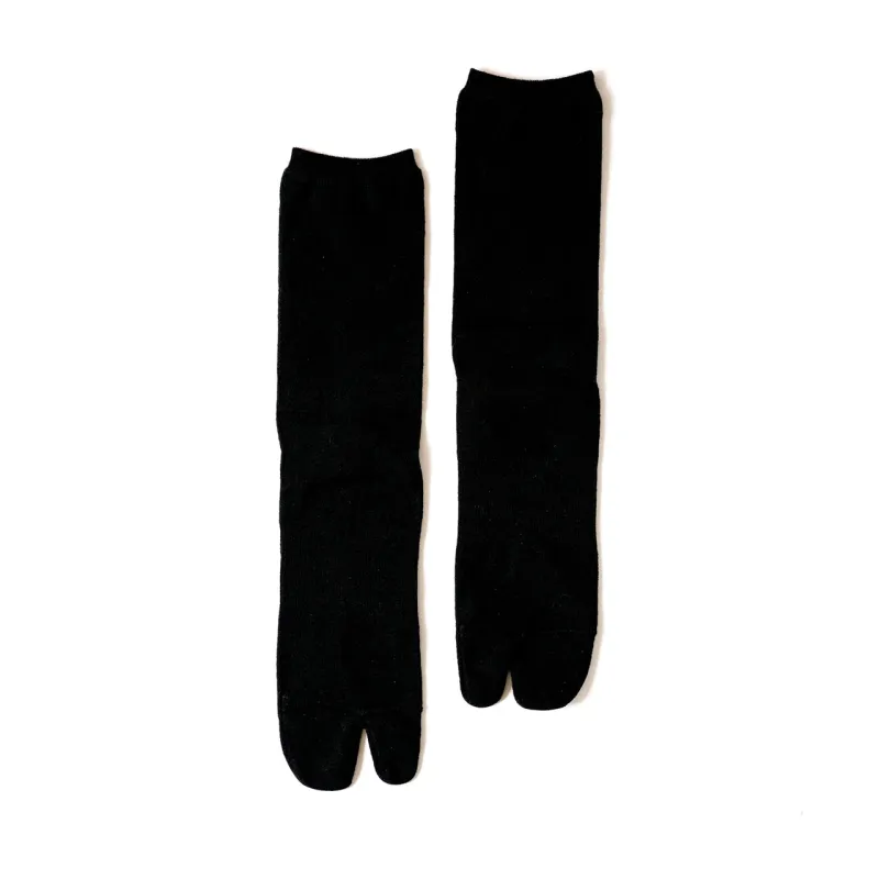 NODAL Australian Merino Wool Tabi Sock Black made by Arvin Goods