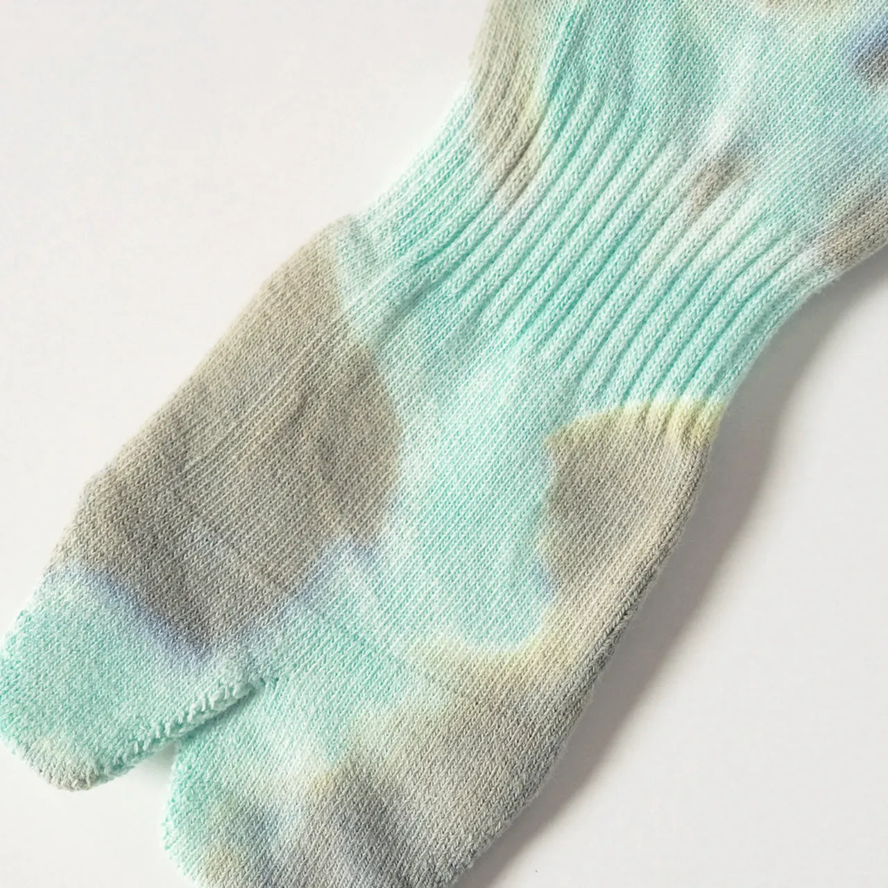 NODAL Tabi Sock – Tie Dye Soda/Khaki/Gray | Made in Japan sold by Arvin Goods product image thumbnail 2
