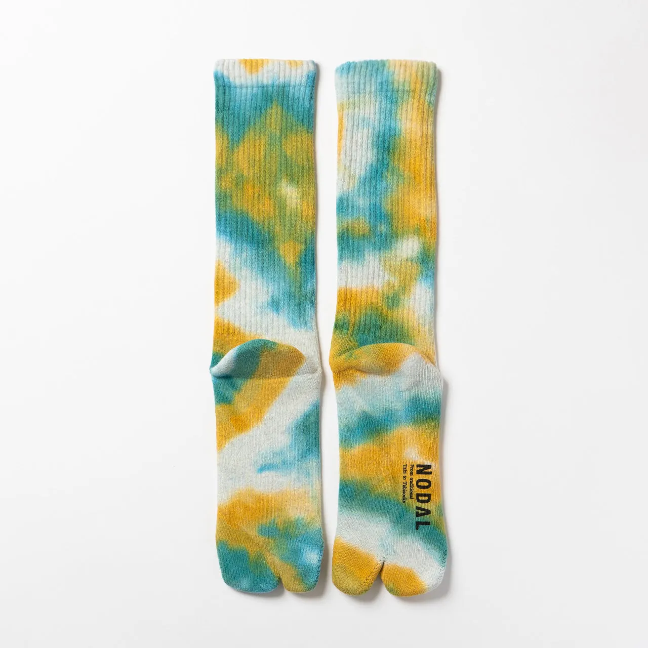 NODAL Tabi Sock – Tie Dye Long Sock Green | Made in Japan sold by Arvin Goods product image thumbnail 2