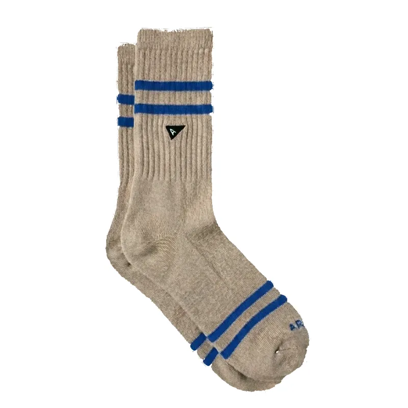 Arvin Goods Sand Stripe Crew Socks - Recycled Cotton Blend made by Arvin Goods