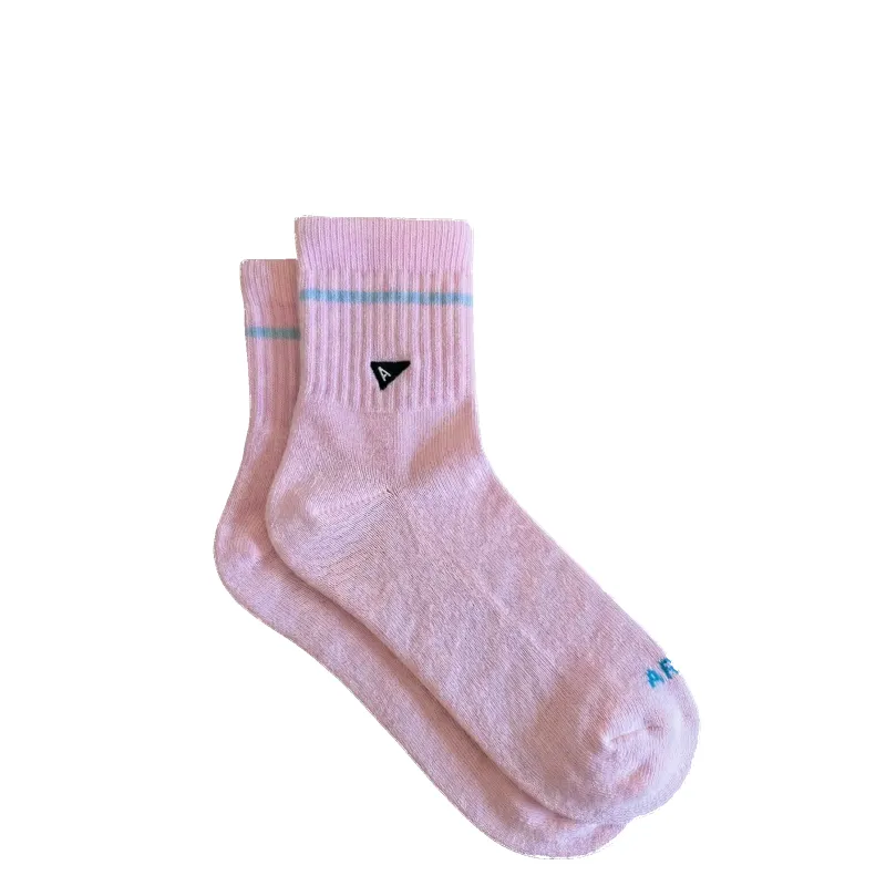 Arvin Goods Pink Stripe Ankle Sock Recycled Cotton made by Arvin Goods