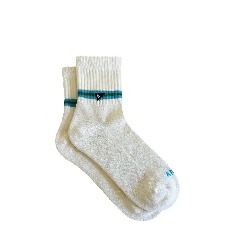Arvin Goods Blue Stripe Ankle Sock Recycled Cotton made by Arvin Goods