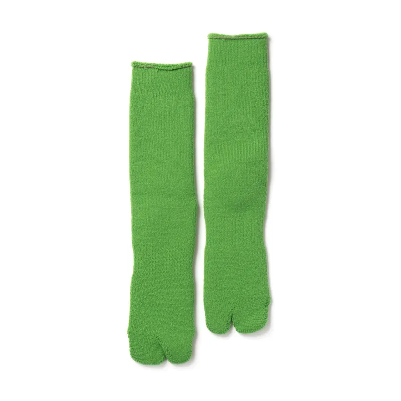NODAL Brushed Pile Tabi Sock – Lettuce | Made in Japan made by Arvin Goods