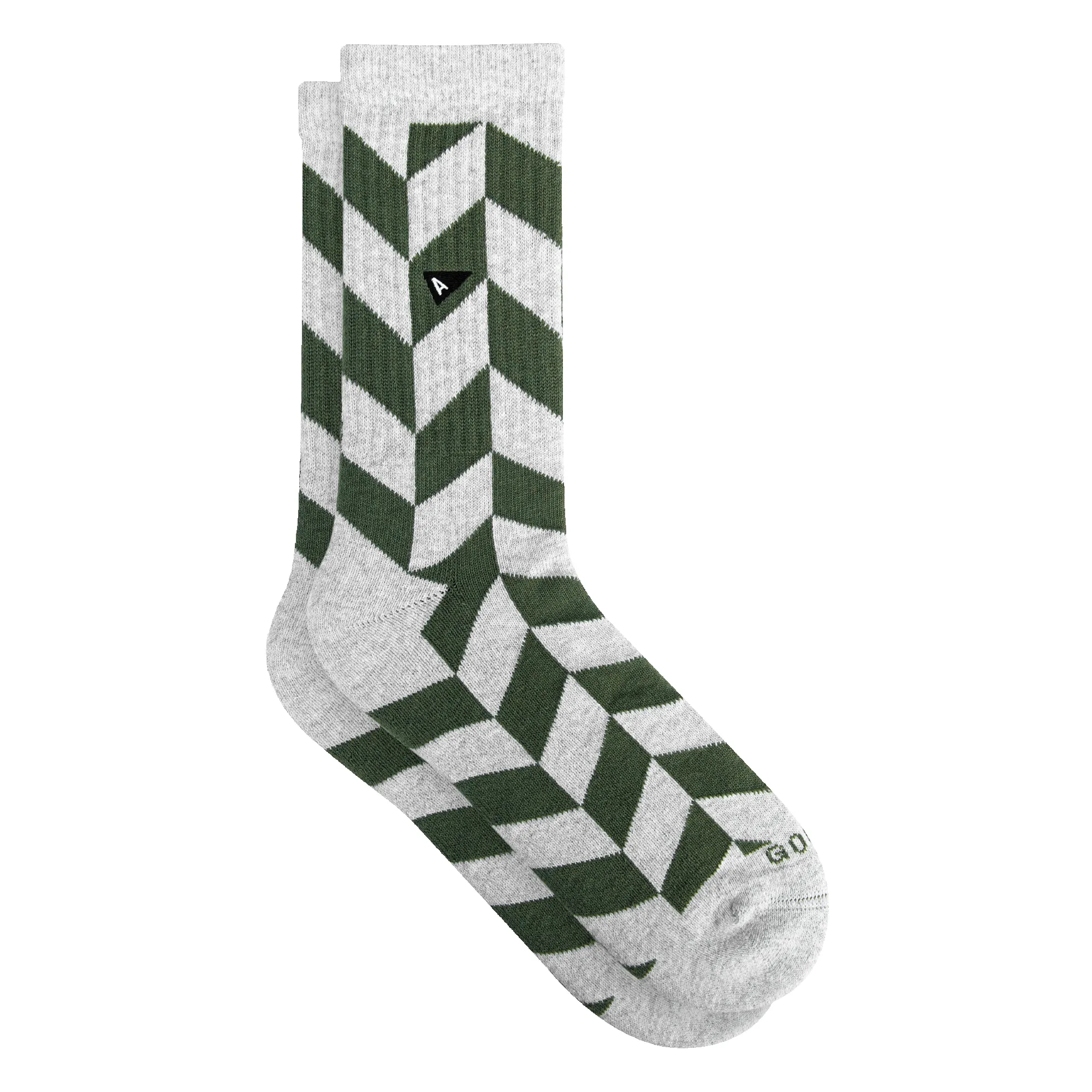 Crew Sock - Olivine Herringbone sold by Arvin Goods