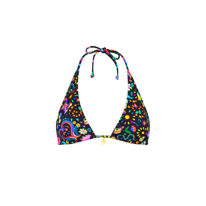 Classic Tie Halter Bikini Top - Midnight Drive sold by Kulani Kinis