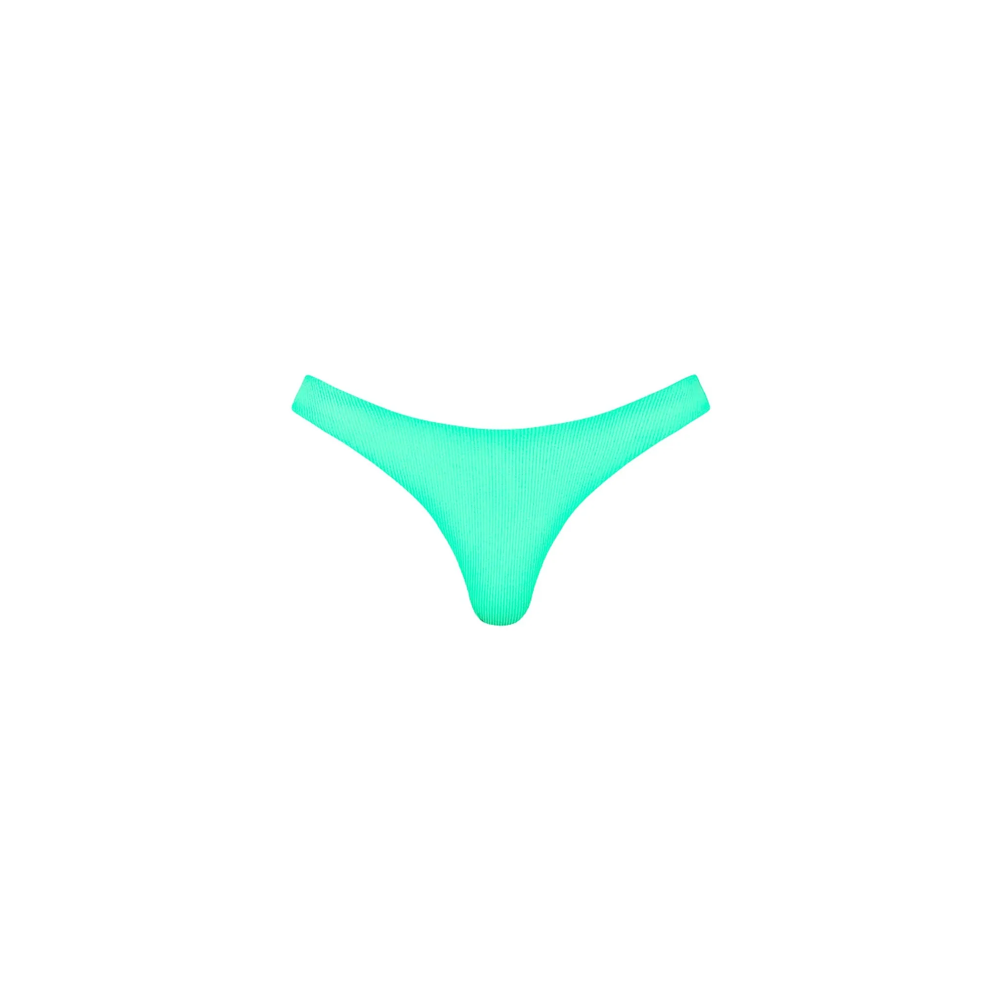 Minimal Full Coverage Bikini Bottom - Turquoise Mint Ribbed sold by Kulani Kinis