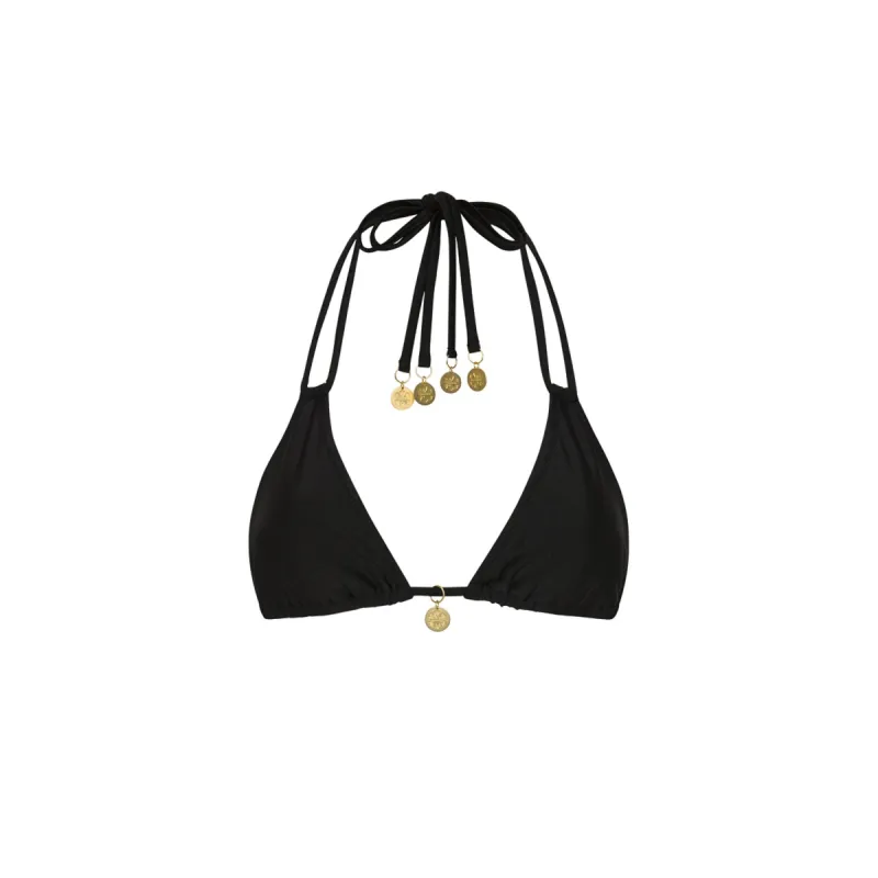 Halter Bralette Bikini Top - Moonlight Black sold by Kulani Kinis
