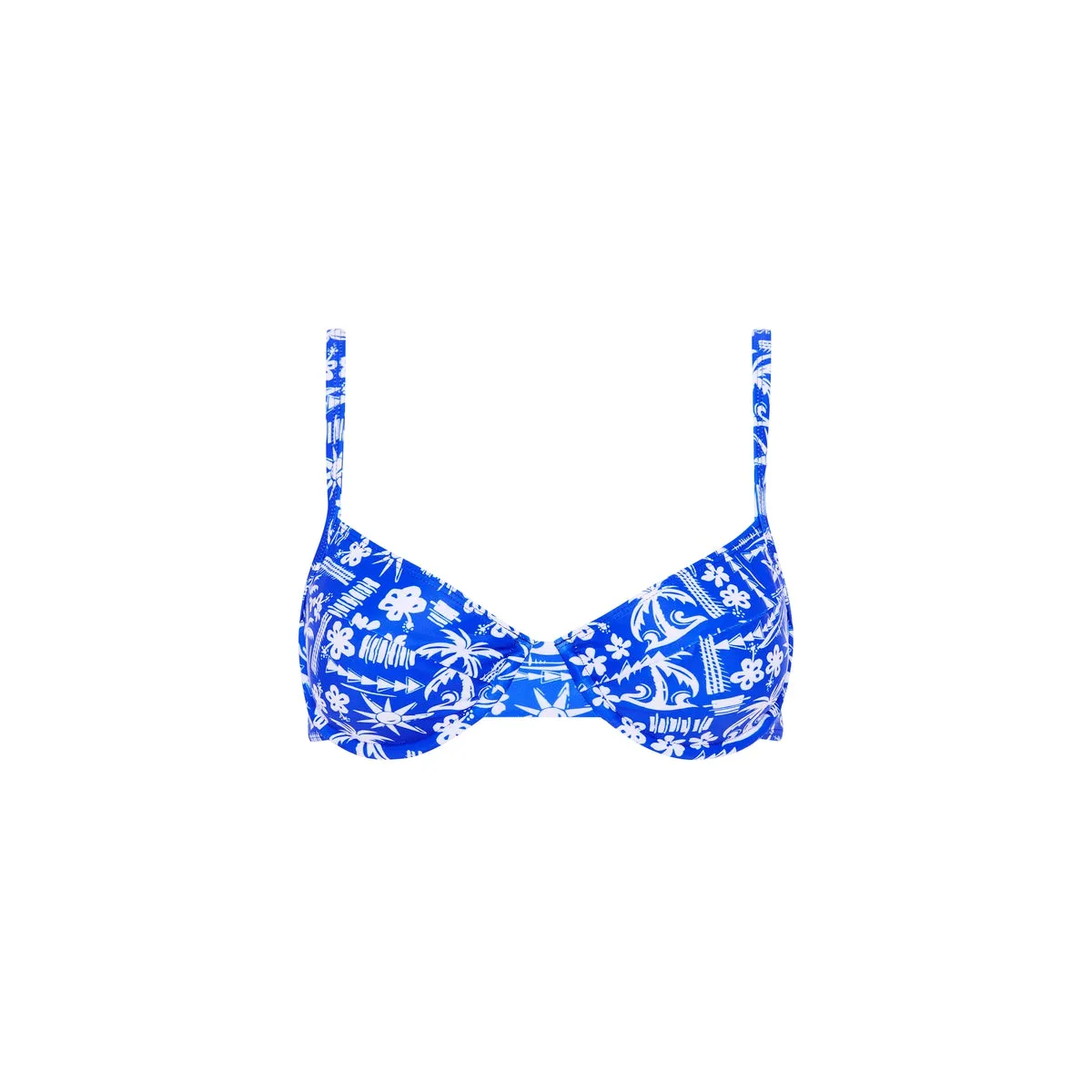 Ditzy Underwire Bra Bikini Top - Caribbean Blues sold by Kulani Kinis