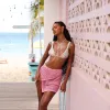Crochet Knit Wrap Skirt - Rose Pink sold by Kulani Kinis