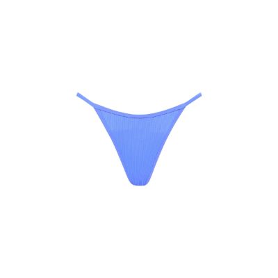 Tanning Thong Bikini Bottom - Breezy Blue Ribbed sold by Kulani Kinis