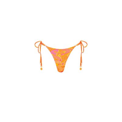 Thong Tie Side Bikini Bottom - Citrus Sunrise sold by Kulani Kinis