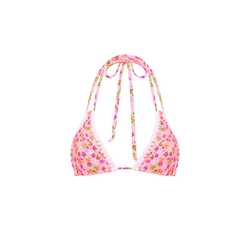 Crochet Halter Bikini Top - Frangipani Fever sold by Kulani Kinis