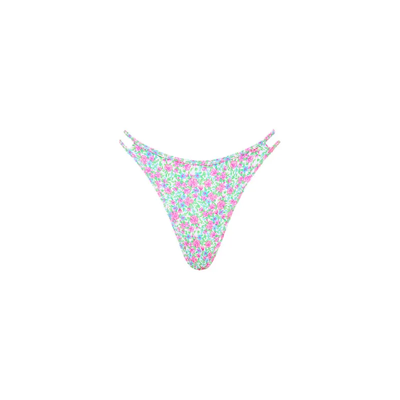 Twin Strap Cheeky Bikini Bottom - Sweet Pea sold by Kulani Kinis