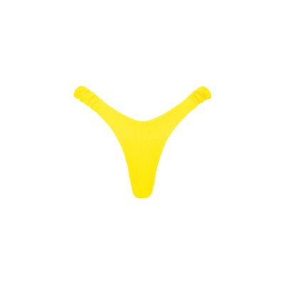 Retro Y Thong Bikini Bottom - Sunshine Yellow Ribbed sold by Kulani Kinis