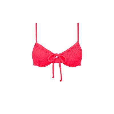 Ruched Underwire Bra Bikini Top - Watermelon Ribbed sold by Kulani Kinis