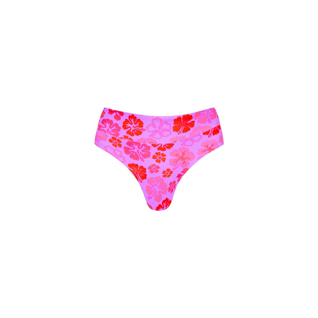High Waist Cheeky Bikini Bottom - Cherry Berry sold by Kulani Kinis