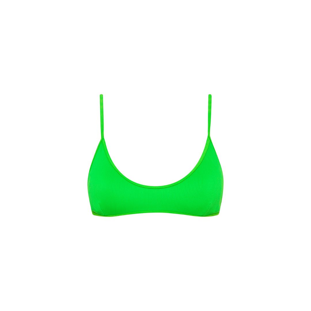 Minimal Tie Back Bikini Top - Peppermint Ribbed sold by Kulani Kinis