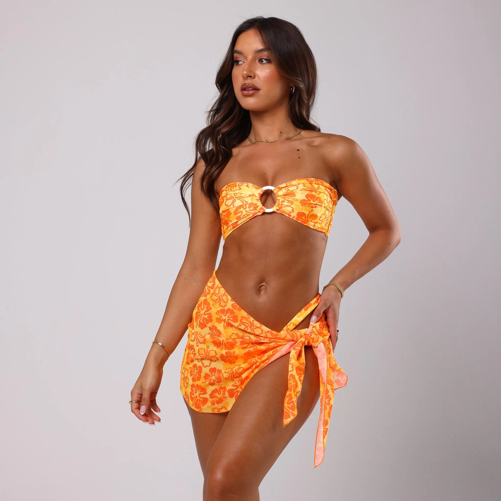 Strapless Bandeau Bikini Top - Tangerine Dreams sold by Kulani Kinis product image thumbnail 2