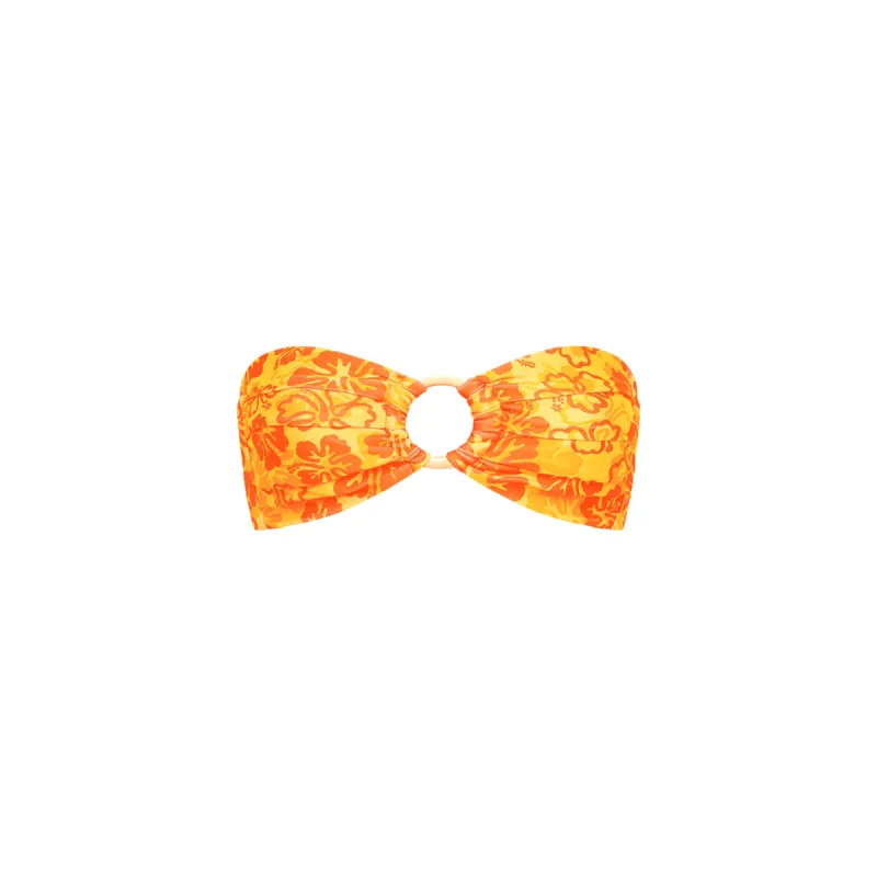 Strapless Bandeau Bikini Top - Tangerine Dreams sold by Kulani Kinis
