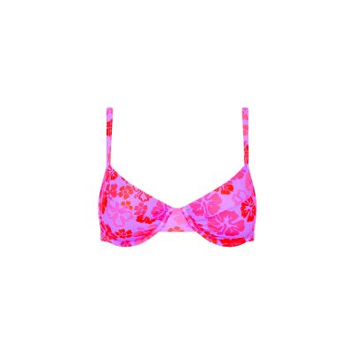 Ditzy Underwire Bra Bikini Top - Cherry Berry sold by Kulani Kinis