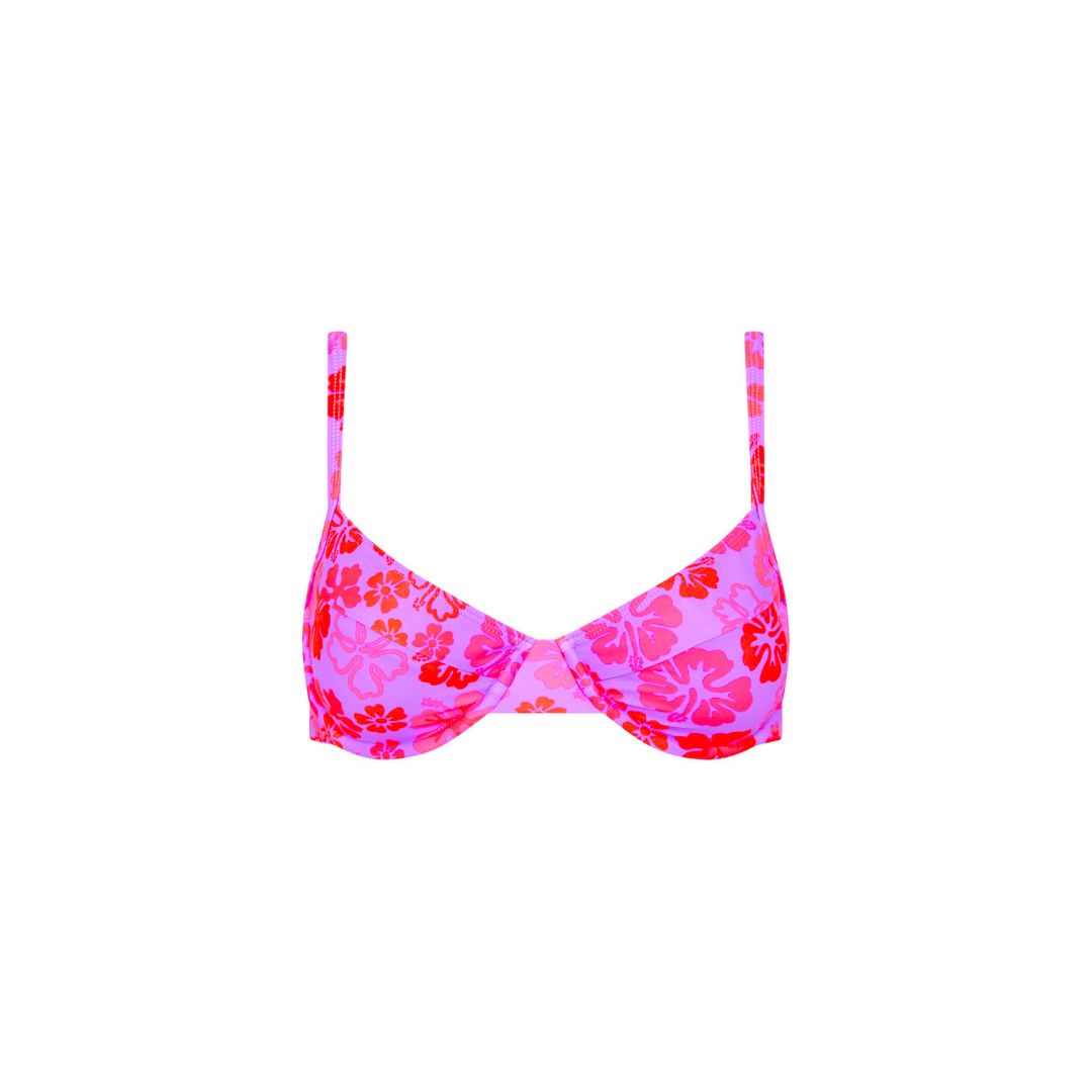 Ditzy Underwire Bra Bikini Top - Cherry Berry sold by Kulani Kinis