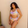High Waist Panel Bikini Bottom - Bermuda Bloom sold by Kulani Kinis