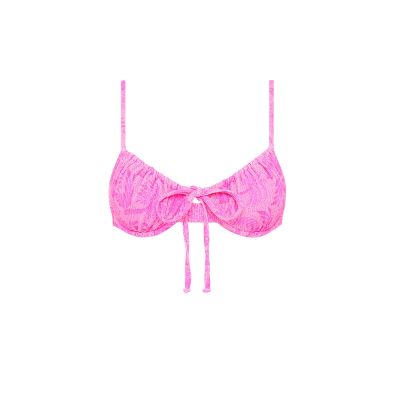 Ruched Underwire Bra Bikini Top - Fuchsia Fever sold by Kulani Kinis